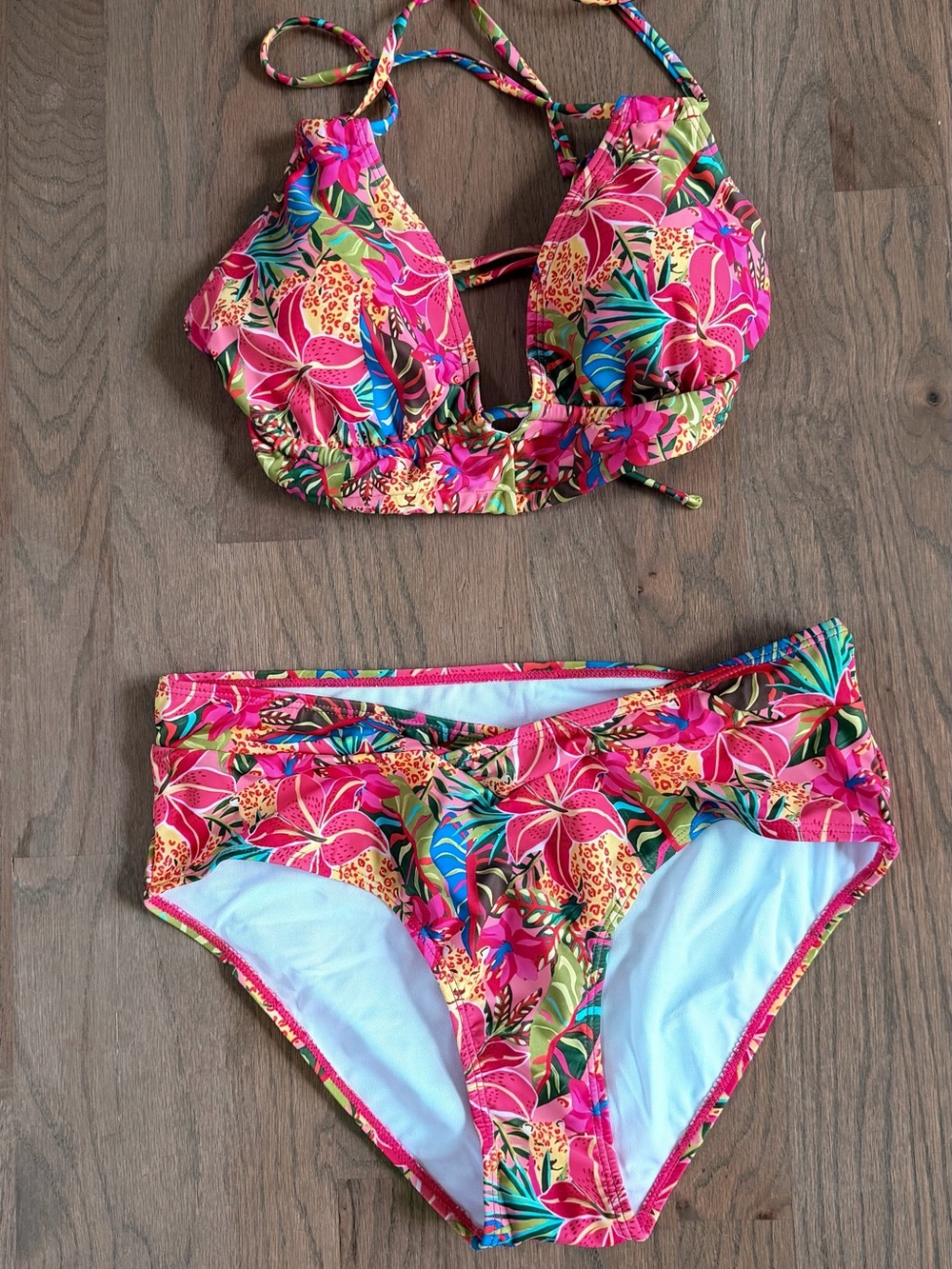 Floral Pink Women's Two-Piece Bikini Set